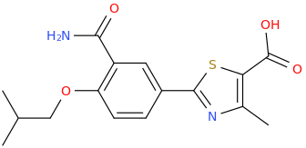 2-[3-Carbamoyl-4-(2-methyl propoxy) phenyl]-4- methyl thiazole-5-carboxylic acid