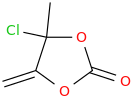 4-chloro-4-methyl-5-methylene-1,3-dioxolan-2- one-NMR