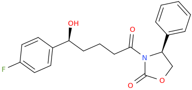 (4S)-3-[(5S)-5-(3-fluorophenyl)-5- hydroxypentanoyl]-4-phenyl-1,3-oxazolidin-2-one